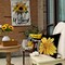 Summer Pillow Covers 18x18 Inch Set of 4, Daisy Floral Bee Home Sweet Home Black Yellow Farmhouse Decorative Throw Pillowcases for Sofa G704-18